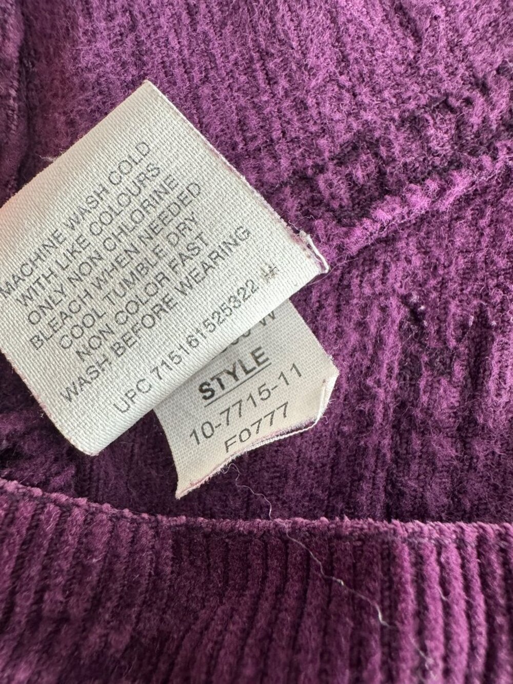 Vintage Jordache Overalls Woman Size M Purple Corduroy Carpenter Pants Bibs - Picture 4 of 6